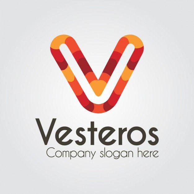 Red Letter V Logo - Abstract letter v logo Vector | Free Download