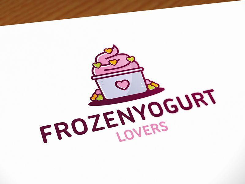 Frozen Yogurt Logo - Frozen Yogurt Logo Template by Alberto Bernabe | Dribbble | Dribbble