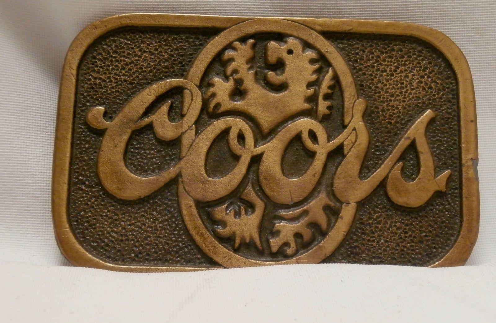 Coors Lion Logo - Vintage Coors Brewing Co Beer with Lion Logo Solid Metal Belt Buckle