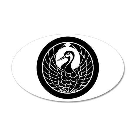 Crane in Circle Logo - Crane circle, encircled Wall Decal by garian_kamon1