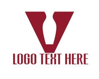 Red Letter V Logo - Letter V Logo Maker