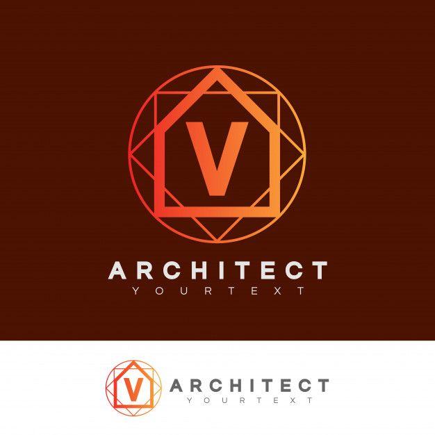 Red Letter V Logo - Architect initial letter v logo design Vector | Premium Download