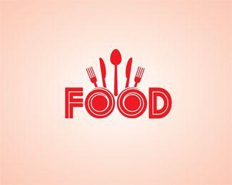Red Food Logo - FOOD Designed