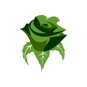 Green Rose Logo - Green Rose Clipart