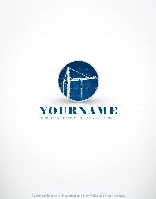 Crane in Circle Logo - Exclusive Design: Crane Construction Logo