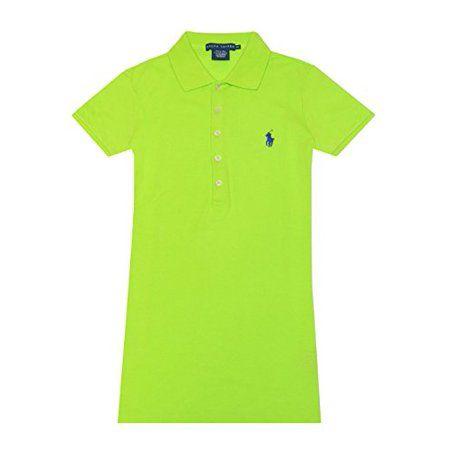 Lime Green M Logo - Ralph Lauren - Ralph Lauren Women Long Placket Pony Logo Polo Shirt ...