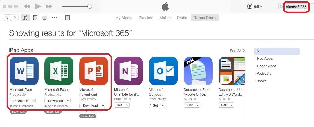Microsoft Word App Logo - Download the Microsoft Office 365 Apps for iPhone or iPad | Library ...