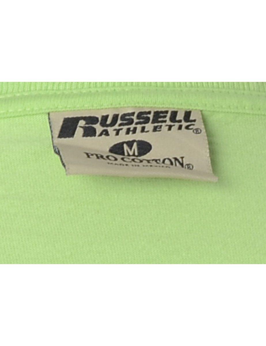 Lime Green M Logo - Unisex Lime Green Plain T Shirt Green, M