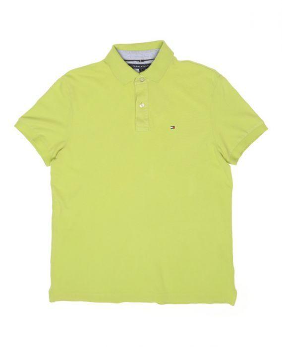 Lime Green M Logo - Tommy Hilfiger Lime Green Polo Shirt - M Green £25 | Rokit Vintage ...