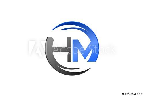 HM Logo - HM business logo icon design template elements. Vector color sign ...
