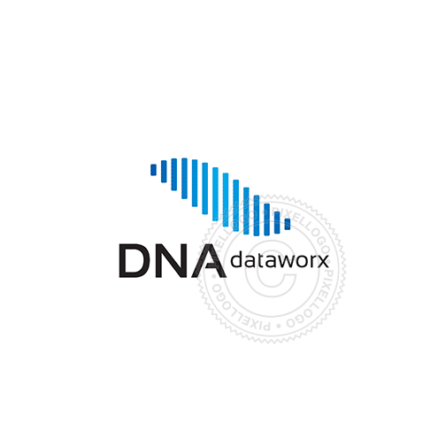 Blue Lines Logo - DNA Logo