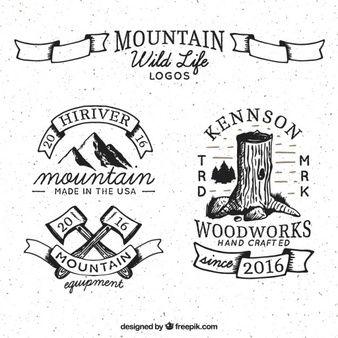 Mountain Hand Drawn Logo - Mountain Logo Vectors, Photos and PSD files | Free Download