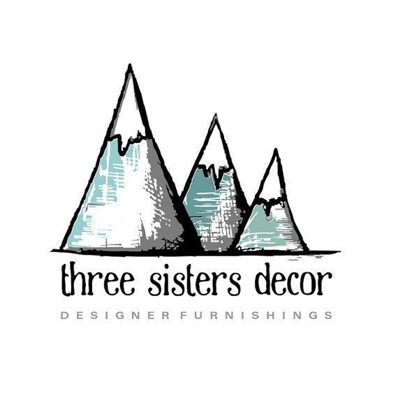 Mountain Hand Drawn Logo - Premade Logo Mountain Range Logo Nordic Alpine by STONESOUPDESIGN ...