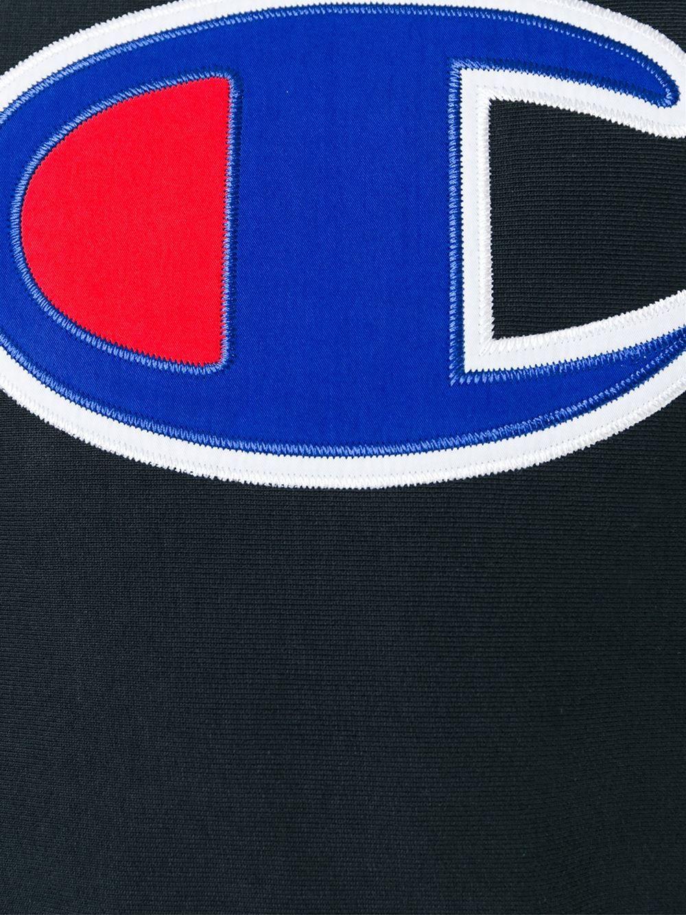 Champion Clothing Logo - Lyst Logo Patch Sweatshirt in Black
