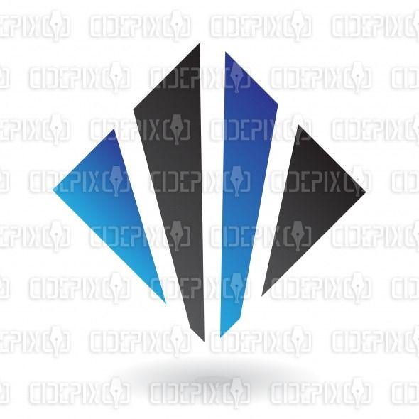 Blue Lines Logo - blue and black straight lines square logo icon