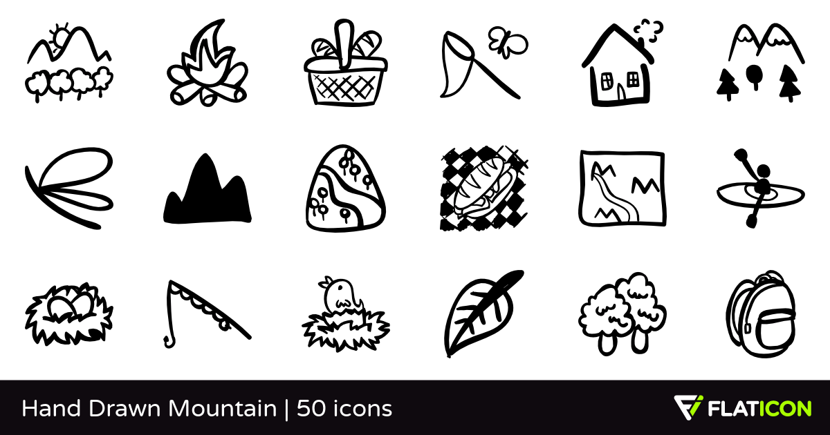 Mountain Hand Drawn Logo - Hand Drawn Mountain 50 free icons (SVG, EPS, PSD, PNG files)