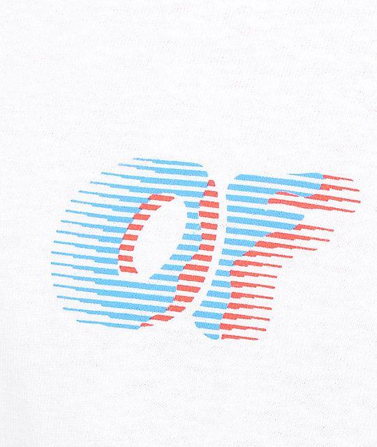 Blue Lines Logo - Odd Future Red & Blue Lines OF Logo T-Shirt | Zumiez
