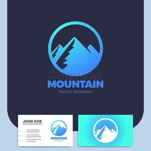 Mountain Hand Drawn Logo - Mountain hand drawn logo template design element vintage style