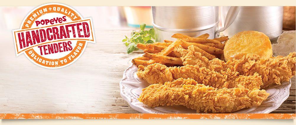 Popeyes Louisiana Kitchen Logo - Tenders | Bonafide Fried Chicken, Tenders, Biscuits, Seafood & more ...