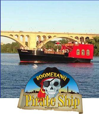 Boomerang Pirate Ship Logo - Washington, DC Nightlife Party Bus & Boat Tours – Bar Hopping, Dance ...