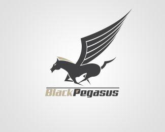 Black Pegasus Logo - Black Pegasus Designed by seelview | BrandCrowd