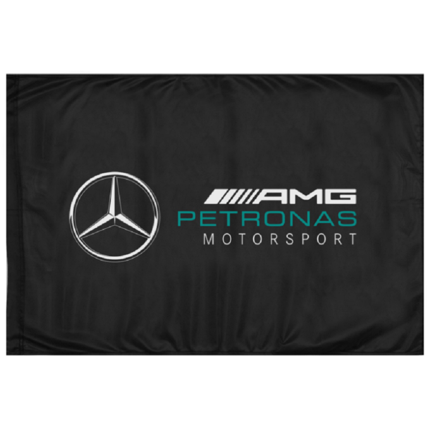 Mercedes F1 Logo - Mercedes Benz AMG Petronas Formula 1 Authentic Fan Flag 90x120