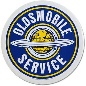 Vintage Globe Logo - Oldsmobile Service Globe Logo Metal Sign Vintage Style Auto Garage ...