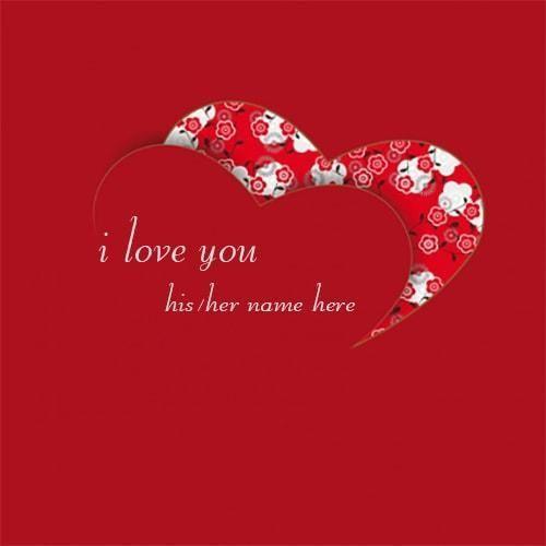 Name Heart Logo - write lover name on beautiful i love you red heart images. red heart ...