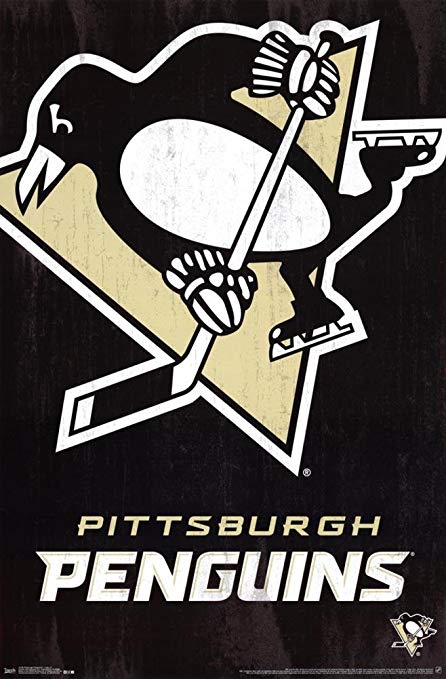 Pittsburgh Penguins Logo - Pittsburgh Penguins Logo Poster 22 x 34in: Posters & Prints