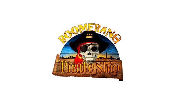 Boomerang Pirate Ship Logo - Family Fun Treasure Hunt Cruise aboard Boomerang Pirate Ship