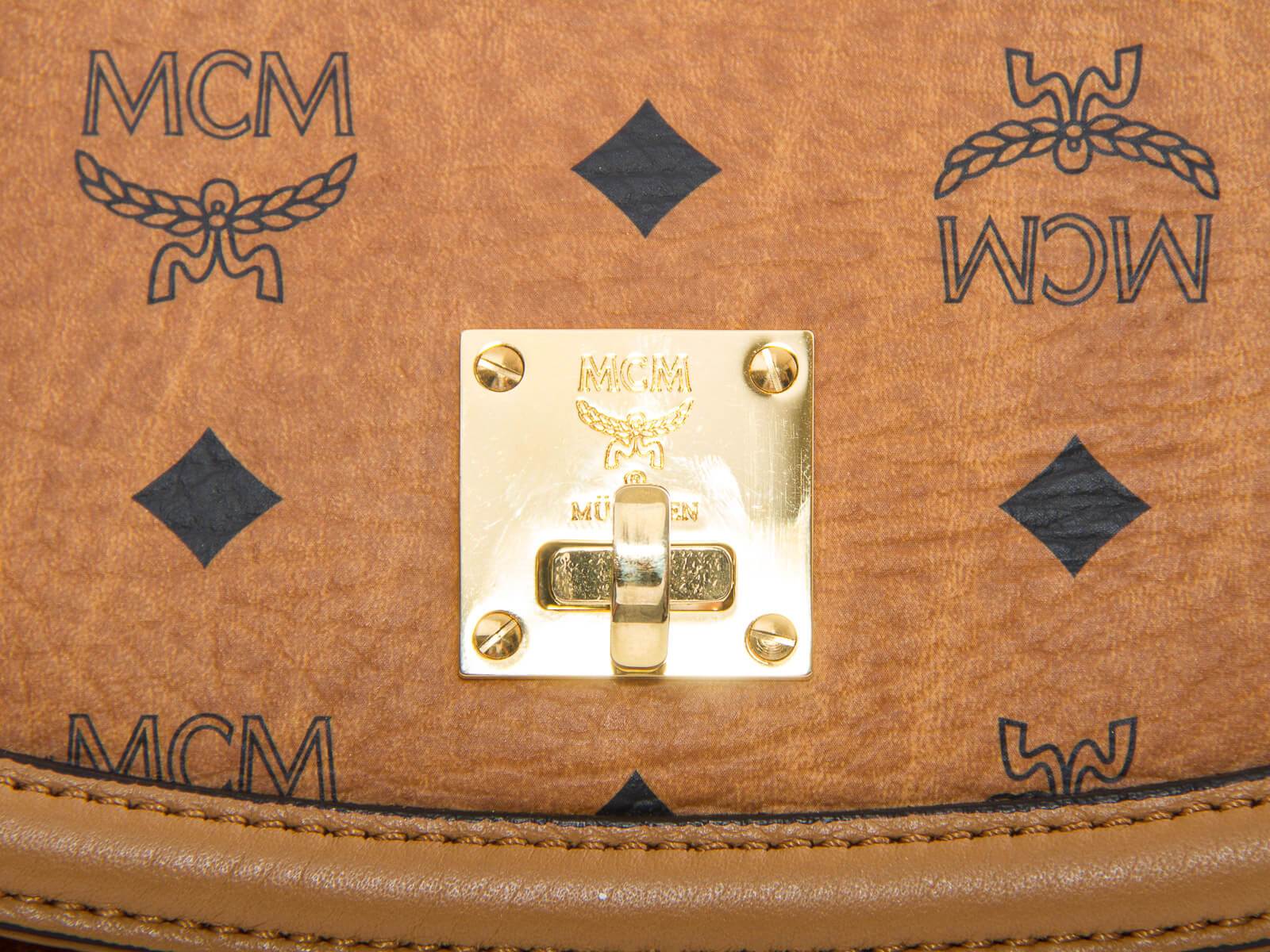 MCM Pattern Logo - Authentic MCM Logos Pattern mini crossbody bag. Connect Japan Luxury