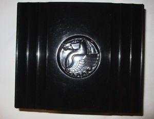 Black Pegasus Logo - Vtg Deco Black Pegasus Horse American Stationary Co Storage stash ...