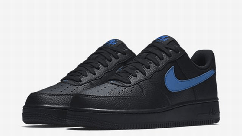 Black Blue Air Force Logo - Nike Air Force 1 Low 07 Black Blue. AA4083 003. The Sole Supplier