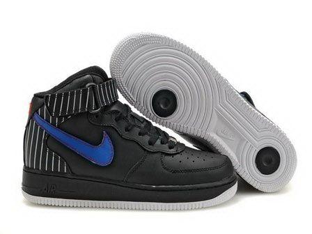 Black Blue Air Force Logo - Varsity Maize Black White Air Force 1 Mid 7 Sneakers - £60.10
