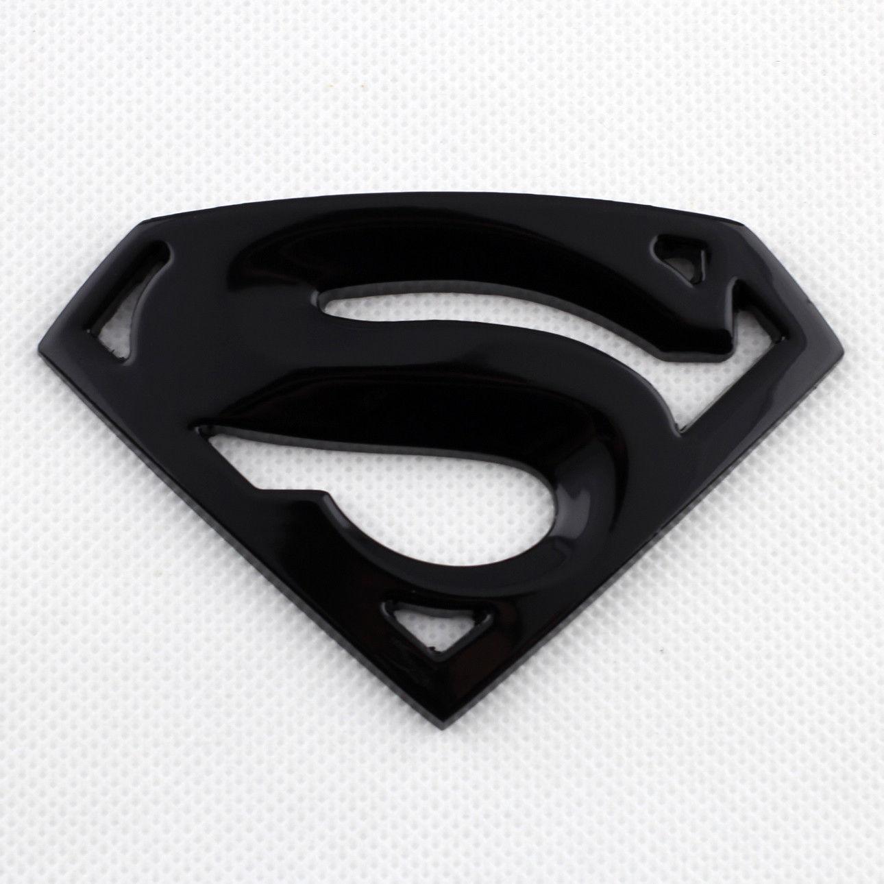 Chrome Superman Logo - Universal 3D Decal Sticker Superman Emblem Logo Trim Car Badge ...