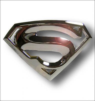 Chrome Superman Logo - Heroes and Villains - Superman Returns Chrome Symbol Outline Belt ...
