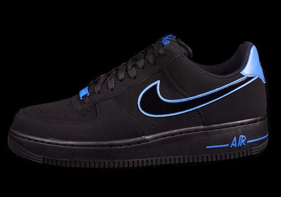 Black Blue Air Force Logo - Nike Air Force 1 Low – Black / Photo Blue - One With The Night ...