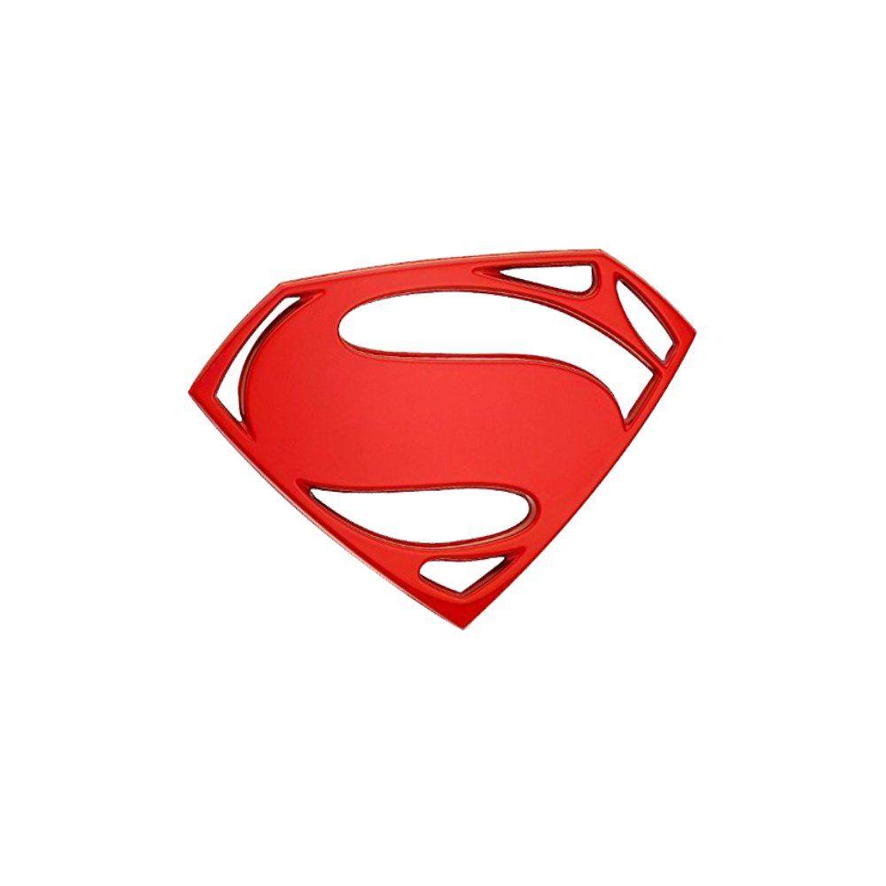 Chrome Superman Logo - Amazon.com: Fan Emblems Superman Logo 3D Car Emblem Red Chrome ...