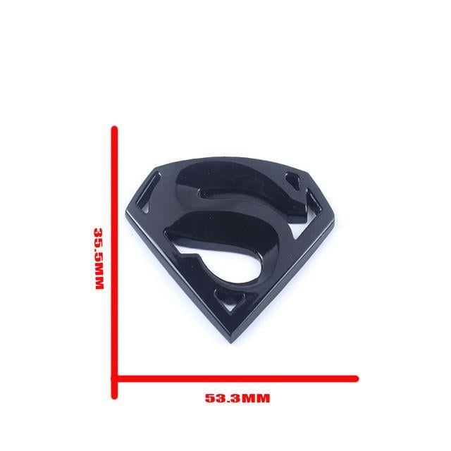 Chrome Superman Logo - 3D chrome metal Superman emblem badge Motorcycle car accessories Car