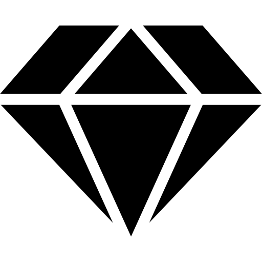 Black and White Diamond Shape Logo - Diamond Icons | Free Download