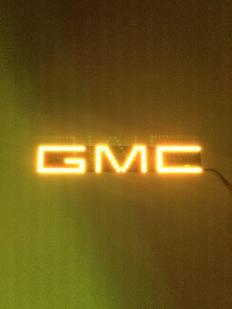 Yellow GMC Logo - GMC LED Emblem