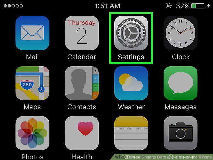 iPhone Clock Logo - How to Change Date and Time on the iPhone: 8 Steps (with Pictures)