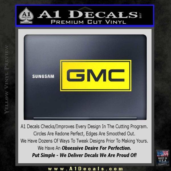 Yellow GMC Logo - GMC Logo Decal Sticker RT A1 Decals
