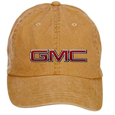 Yellow GMC Logo - CHENGXINGDA GMC American Automobile Logo Cotton Washed Baseball Cap ...