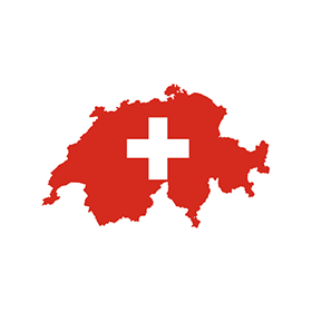 Switzerland Logo - Flag map of Switzerland logo vector