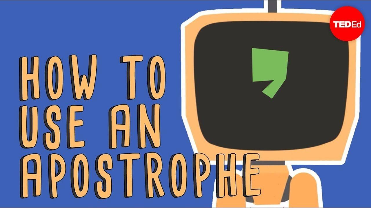 White with Red Apostrophe Logo - When to use apostrophes - Laura McClure - YouTube