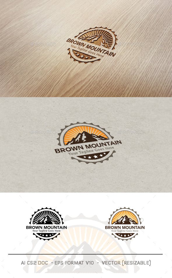 Brown Mountain Logo - Brown Mountain Logo by Mr-goro | GraphicRiver