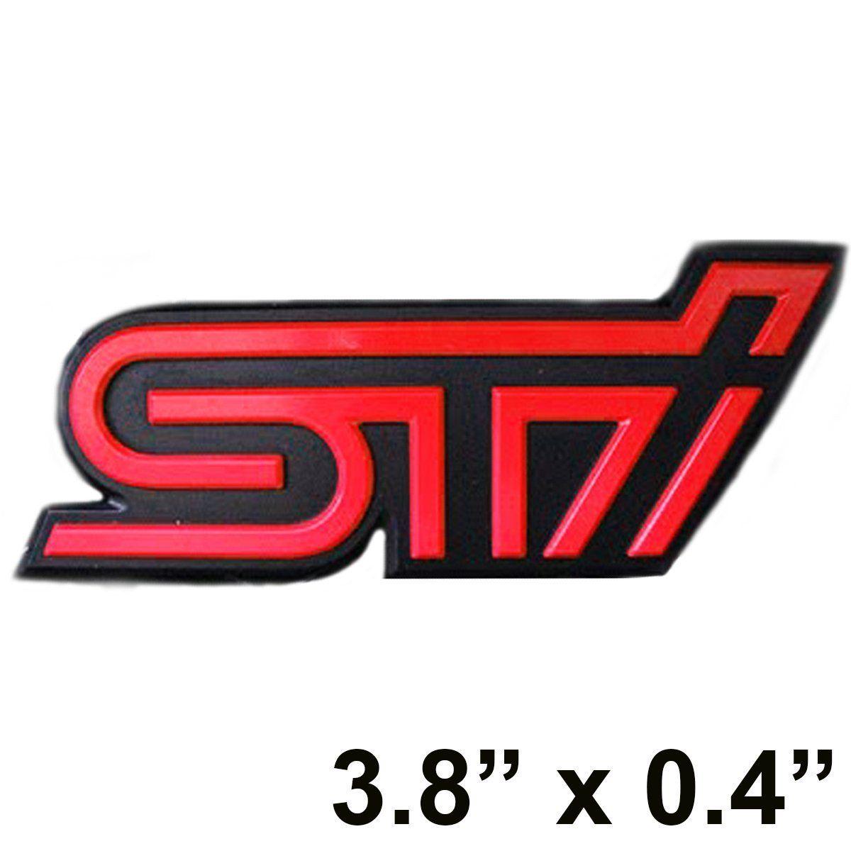 Impreza WRX STI Logo - JDM Red STi Logo Emblem Badge Sticker For Subaru WRX Sti Impreza GDB ...