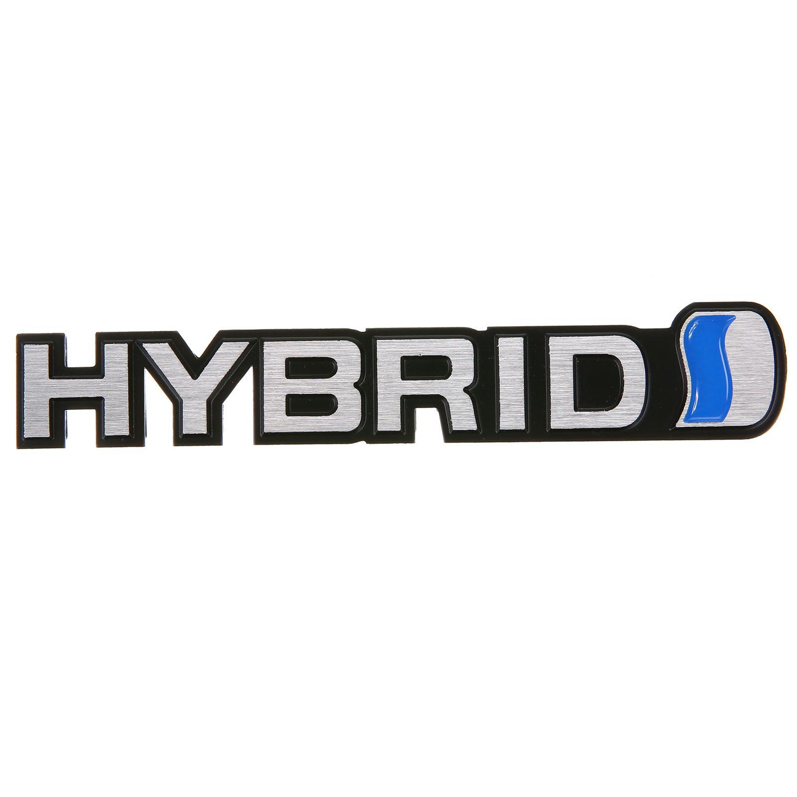 Hybrid Car Logo - Aluminium Alloy HYBRID Car Body Rear Trunk Lid Emblem Badge Decal ...