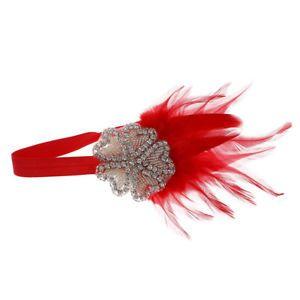 Red Ostrich Logo - Red Ostrich Feather Flapper Headpiece 1920s 30s Vintage Headband ...